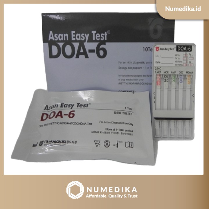 Easy Test DOA-6P (MET/THC/MOR/AMP/COC/BZO) Asan Pharm